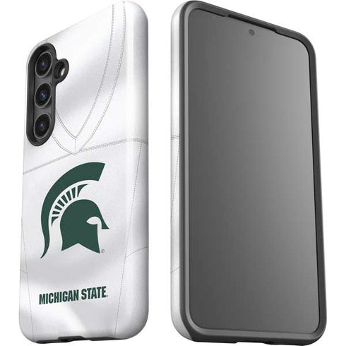 Michigan State University White Jersey Galaxy S24 Plus Impact Case